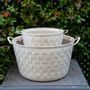 Objets de décoration - Sac en cuir tissé - SOL & LUNA