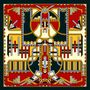 Scarves - Silk pocket square | The dancing ribbons | red and gold - MON LIEN ATELIER