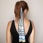 Scarves - Silk sash | The Mysterious Path | yellow and blue - MON LIEN ATELIER