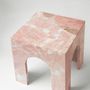 Tables de nuit - Pink Marble Ached Side Table - KIWANO CONCEPT