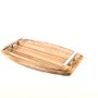 Trays - Glossy Teak Tray - MARRICREO - INDOOR/OUTDOOR