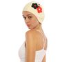 Accessoires cheveux - Blanc Bonnet Avec trois Fleurs - KORES ACCESSORIES