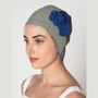 Hair accessories - Grey Vintage 3 Flowers Swim Cap - KORES ACCESSORIES