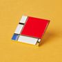 Brooches - Pin Composition with Red, Blue, and Yellow - Piet Mondrian, 1930 - PINPINPIN.IT