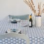 Table linen - Hand printed floral tablecloths and napkins - ROZABLUE