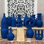 Vases - The Ksar Entwined Vase Duo - Matt Blue - MAISON MARMOL