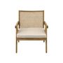 Armchairs - BRUNO Armchair - Oak & Reed Elegance with Cushioned Comfort - FLAMANT