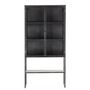 Walk-in closets - Laurance Display Cabinet - Black Metal Elegance with Dual Doors - FLAMANT