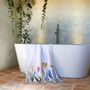 Bath towels - Linen Bath Towel │ EARLY FLOWERS - LINOROOM 100% LINEN TEXTILES