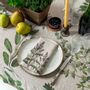 Linge de table textile - Serviettes en lin lavé  ǀ Herbes Fines - LINOROOM 100% LINEN TEXTILES