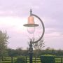 Garden built-in lighting  - Vintage tear drop lamp post in copper, cast iron and steel 2.5m (H507C - HARTE OUTDOOR LIGHTING