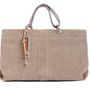 Sacs et cabas - Canotage Medium Cuir velours Galet - TUSSOR