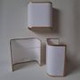 Wall lamps - Square white linen wall light | AUGUSTINE - CÔTE OUEST DÉCO - PRO