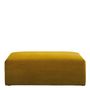 Ottomans - LOU saffron velvet pouf for LOU sofa 130x92x41 - BLANC D'IVOIRE