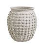 Baskets - CLEIA light gray cement plant pot - Medium model - dia 42x42x44 - BLANC D'IVOIRE