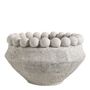 Baskets - ALEO light gray cement planter - Small model - dia 19.5x19.5x11.7 - BLANC D'IVOIRE