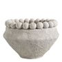 Baskets - ALEO light gray cement planter - Large model - dia 23.5x23.5x15.5 - BLANC D'IVOIRE