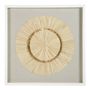 Paintings - ROSACE wall decoration ecru and gold pleated palm leaves 80x80 - BLANC D'IVOIRE