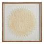 Paintings - FLOWER wall decoration ecru leaves 80x80 - BLANC D'IVOIRE