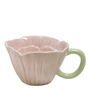 Mugs - Tulip tea cup in light pink stoneware 13.1 x 6.5 cm - MATHILDE M.