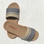 Homewear bien-être - Les Mauricettes de Georgette, claquettes ultra légères gris/beige - LES MAURICETTES