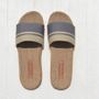 Homewear bien-être - Les Mauricettes de Georgette, claquettes ultra légères gris/beige - LES MAURICETTES