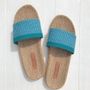 Chaussures - Les Mauricettes d'Odette, claquettes légères coloris turquoise - LES MAURICETTES