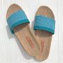 Chaussures - Les Mauricettes d'Odette, claquettes légères coloris turquoise - LES MAURICETTES