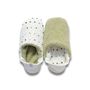 Cadeaux - JAPAN MADE Reversible room shoes / Dot tweed x Sheep boa pile - MERIPPA