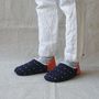 Cadeaux - JAPAN MADE Reversible room shoes / Dot tweed x Sheep boa pile - MERIPPA