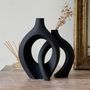 Vases - The Ksar Entwined Vase Duo - Matt Black - MAISON MARMOL