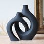 Vases - The Ksar Entwined Vase Duo - Matt Black - MAISON MARMOL