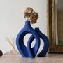 Vases - The Ksar Entwined Vase Duo - Matt Blue - MAISON MARMOL