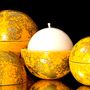 Design objects - Indian Yellow Globe Candle with Sandalwood - PONPON CURIOSITAS