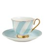 Mugs - Madame de Récamier pastel striped coffee cup and saucer - 3 assorted - MATHILDE M.