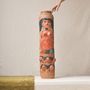 Sculptures, statuettes and miniatures - Painted Clay Mermaid Vase, Cylinder Shape - HUAKAL