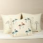 Comforters and pillows - Flamingo Dream Hand Block-Print Cushion Cover - NINÉH