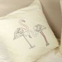 Fabric cushions - Flamingo Dream Embroidered Cushion Cover - NINÉH