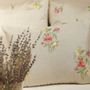 Fabric cushions - Champagne Garden Silk Lumbar Cushion Cover - NINÉH