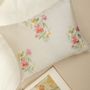 Fabric cushions - Champagne Garden Silk Lumbar Cushion Cover - NINÉH