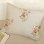 Fabric cushions - Champagne Garden Silk Lumbar Cushion Cover - NINÉH