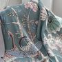 Throw blankets - Smile longevity symbol(Cranes) - BON`EE