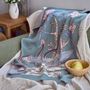 Throw blankets - Smile longevity symbol(Cranes) - BON`EE