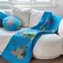 Throw blankets - Lotus with turtles - BON`EE(LIVING ART BRAND)