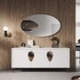 Buffets - Eracle, crédence au design minimal avec miroirs en forme de bronze - RC FURNITURE