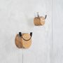 Wall ensembles - Wall hook DEER, oak, black - NAMUOS