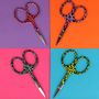 Customizable objects - Pop leopard fancy embroidery scissors - BOHIN FRANCE