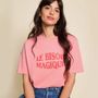 Prêt-à-porter - Le t-shirt Le bisou magique femme en coton bio - ÉMOI ÉMOI