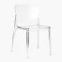 Chaises - Chaise MI_AMI GLOSSY blanc/noir/transparent - I.T.F. DESIGN SRL