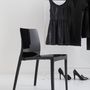 Chaises - Chaise MI_AMI GLOSSY blanc/noir/transparent - I.T.F. DESIGN SRL